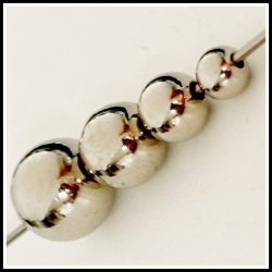 Hollow Beads: Nickel (4 sizes)